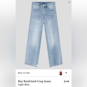 Universal Standard Cropped Boyfriend Jeans Womens size 00 Light Blue Denim